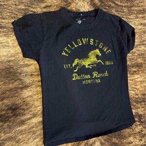 Yellowstone Dutton Ranch Black Short Sleeve Tee